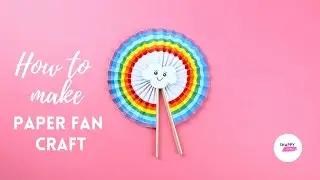 How to make a Rainbow Paper Fan | Paper Fan Origami | Paper Fan Craft