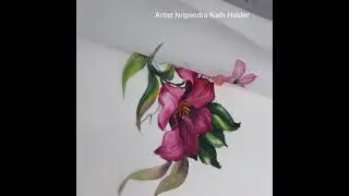 Transparent Hand Paint #paintingtechniques #flowers