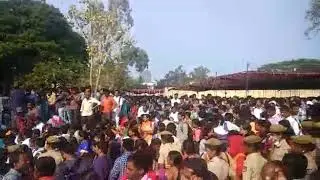 Karnataka NHM staff strike at freedom park