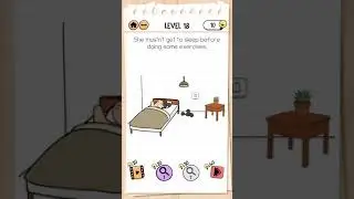 Fitness with Cindy Level 18, she must not get to sleep before doing some exercises, Brain Test 2