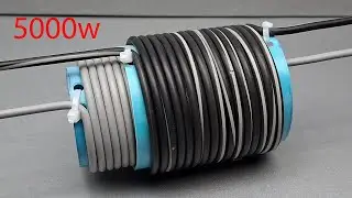 How to generate 220v 5000w free electricity energy with pvc pipe & pvc copper wire