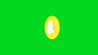 3D Snapchat Logo Green Screen