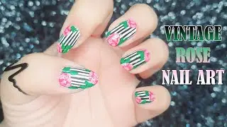 Vintage Rose Nail Art