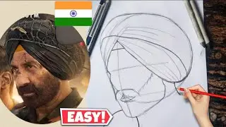 Border 2 movie Sunny Deol Drawing | Border 2 Sunny Deol Drawing #sunnydeol #border2 #drawing