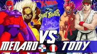 X-Men Vs Street Fighter:🔥MenaRD Vs tony2524🔥| High Level Gameplay.