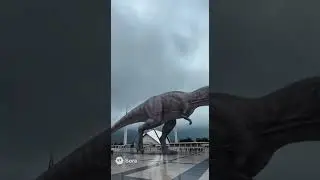 Giant Dinosaur Walking Through Islamabad | Realistic AI Video 8K