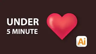 QUICKER 2 ways to Create Heart Shape in Illustrator Plus Making 3D | Adobe Illustrator Tutorial