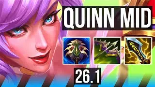 QUINN vs AKALI (MID) | EUW Challenger | 26.1