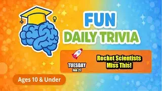 🚀 Space Trivia for Kids! | Jan 27 | Ages 10 & Under