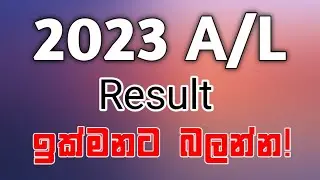 2023(2024) A/L Exam Result Released? | 2023 AL Exam Result | A/l exam result