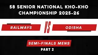 Railways Vs Odisha Part 2 Mens, 58 Senior National Kho-Kho Championship 2025-26 Kazipet, Telangana.