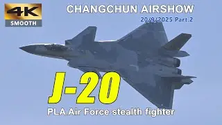 Mighty Dragon&lsquo;s Power: PLA Air Force J-20 fighters @ Changchun Airshow 20/9/2025 Part.2