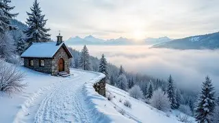 (БЕЗ РЕКЛАМЫ) Тихий зимний вечерний музыкальный фон ❄️ Умиротворяющие терапевтические мелодии • У...