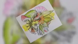 Floral Zentangle Art | Creative zentangle Design #zentanglelegend #zen #zentangleart 
