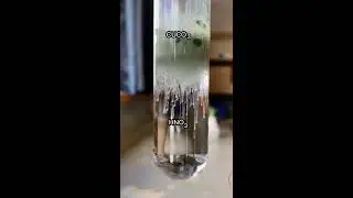 Reaction of copper carbonate with nitric acid | CuCO3 + dil HNO3 | Amazing chemical reaction #shorts