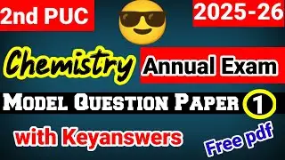2nd puc chemistry model question paper 1 with keyanswer 2026 karnataka 