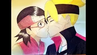 Boruto and Sarada Kiss