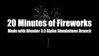 Fireworks Simulated in Blender 3.5 Alpha Geometry Nodes Simulation Branch - Happy New Year!