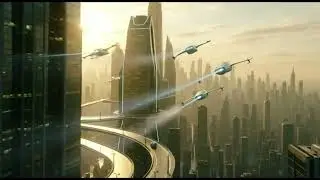 Golden Future City 3100 | AI Cinematic Sci-Fi Megapolis