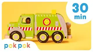 Cars, Animals, & Mazes 🚙 🦒  | 30 minutes of Calm Toddler Learning | Pok Pok