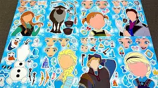 [🍒Paper diy🍒] DISNEY FROZEN 3 Sticker Activity Book ❄️✨ Elsa & Anna Dress Up | Oddly Satisfying ASMR