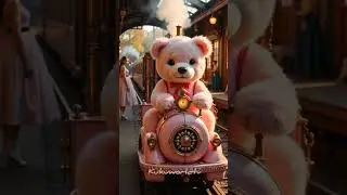 Teddy Bear Themed Train 🧸🎀 Would you like to ride #train #travel #lamb #funny #subway #viralshorts