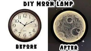 OMG !😱Trying viral moon lamp | how to make viral moon lamp by using wall clock ⏱️#diy #craft  #moon