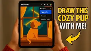 How to Draw a Cozy Rainy Scene in Procreate | Easy Dog & Lightning Tutorial