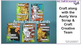Aunty Vera Scrap and Craft - Crazy Cat  ATC's