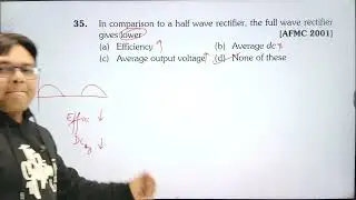Full Wave vs Half Wave Rectifier | AFMC Physics MCQ | Tricky Concept Explained