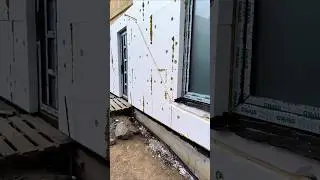 Траса кондиціонера по фасаду з утепленням #airconditionerline #drainage #shorts #airconditionertrack