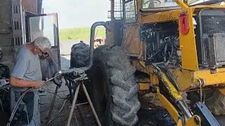 LKT 81 Turbo - Výmena motora za MAN 163. Elektrika,výroba výfuku a výroba držiaka na plyn.