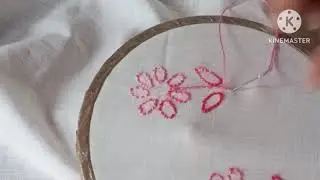 Simple Shadow Work (Chikankari) Flower Embroidery | Step-by-Step Hand Embroidery