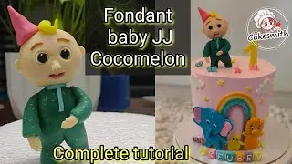 💚COCO MELON JJ💚 Cake topper tutorial in Malayalam #thecakesmithkdy #cocomelon