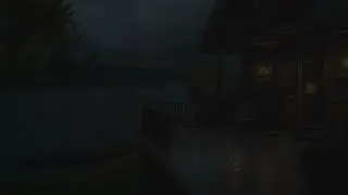Lakeside Cabin Thunderstorm | Gentle Rain & Distant Thunder | Calm Before the Storm