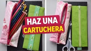 Como hacer una CARTUCHERA fácil/ DIY costura paso a paso.