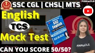 &there4;English Mock paper discussion SSC CGL | CHSL | MTS | Pinnacle English 215 TCS ShiftWise Book&there4;