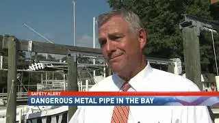 NBC 15 WPMI- Boater warning others after hitting large metal pipe floating in Mobile Bay