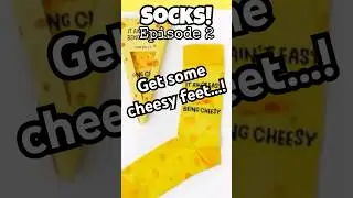SOCKS Episode 2 - CHEESY FEET! Novelty Socks #socks #giftideas #shorts #gifts #iwantoneofthose