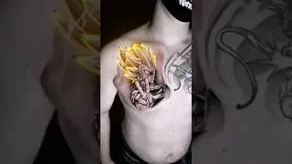 DRAGON BALL Z GOKU TATTOO - COOLEST ANIME  TATTOO | LIGHTING TATTOOS OFFICIAL  #shorts #dragonballz