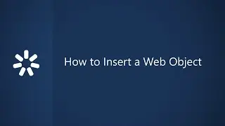 How to Insert a Web Object