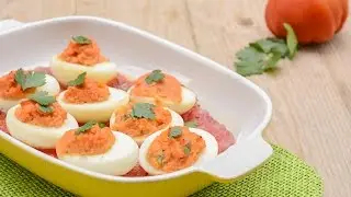 Uova sode ripiene al forno - Ricette che Passione
