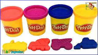 Learn Colors with Play Doh Trucks, Excavators, Cars | Play Doh Creative Children's Toy Video