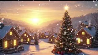 BEAUTIFUL RELAXING CHRISTMAS MUSIC 2026 🎄 Winter Sunset Village Ambience for Calm