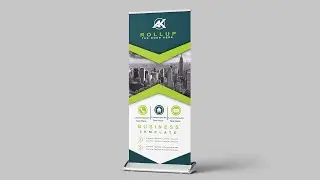 How To Design Professional Roll Up Banner In Photoshop Tutorial