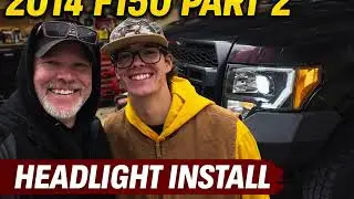 Wrecked 2014 Ford F150 Part 2 Headlight install 