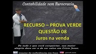 Recurso CRC - Quest&atilde;o 08 - Prova verde