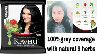 Kaveri Natural Black Henna Based Hair Color Dye For Men Women No Ammonia Enriched with Vital Herbs