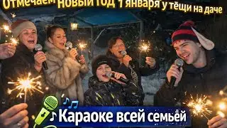 Отмечаем новый год у тёщи на даче поем караоке