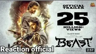 BEAST movie trailer Reaction official update in Tamil Sun picture Nelson Anirudh Thalapathi Vijay